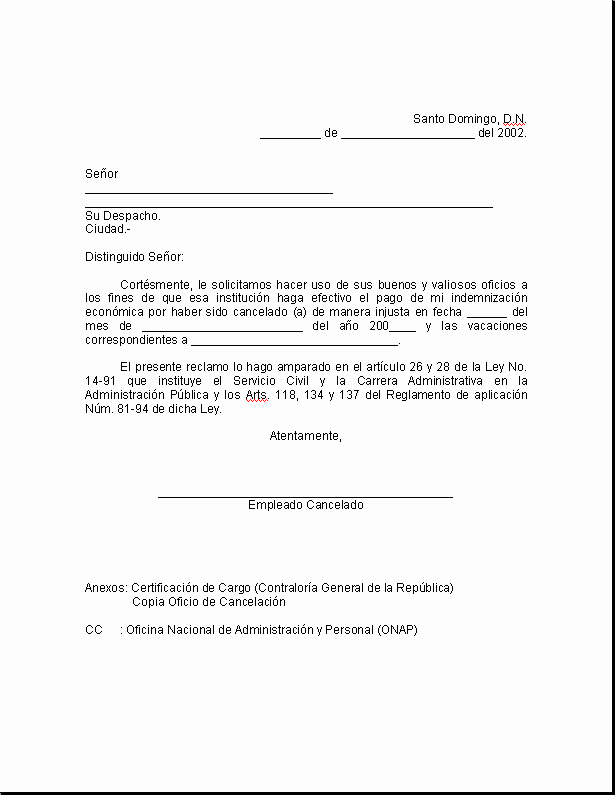 Carta de solicitud | LosPrestamosPersonales.com.mx